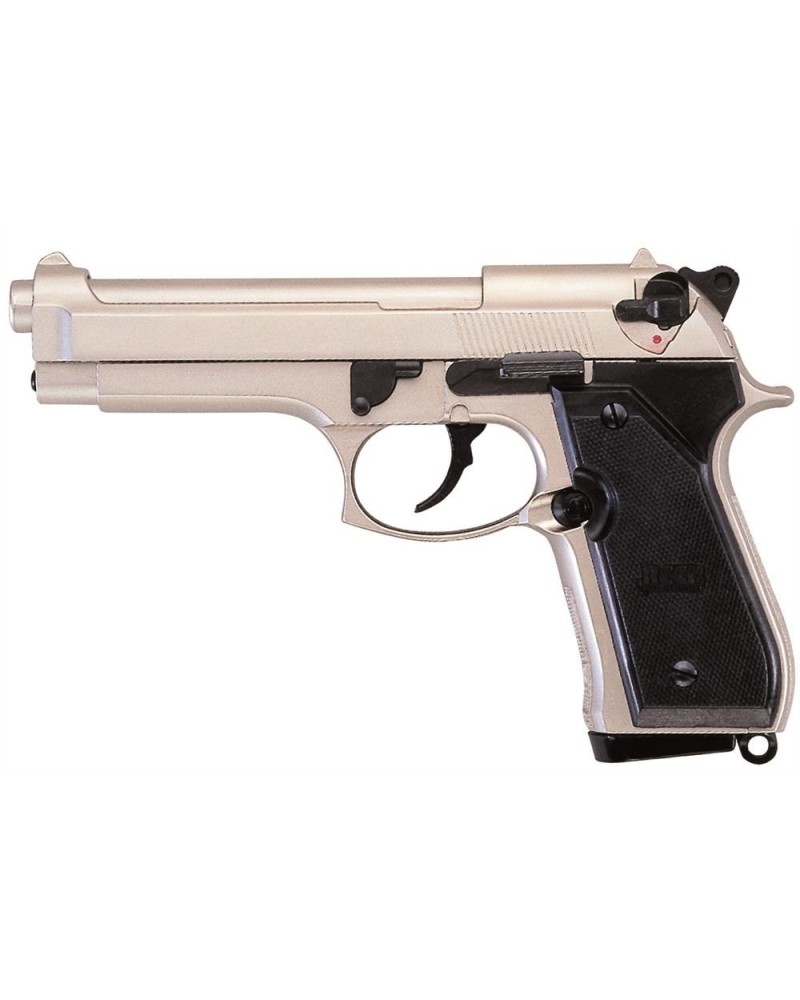 Pistolet à blanc Bruni Modèle 92 Nickelé Cal. 9 mm